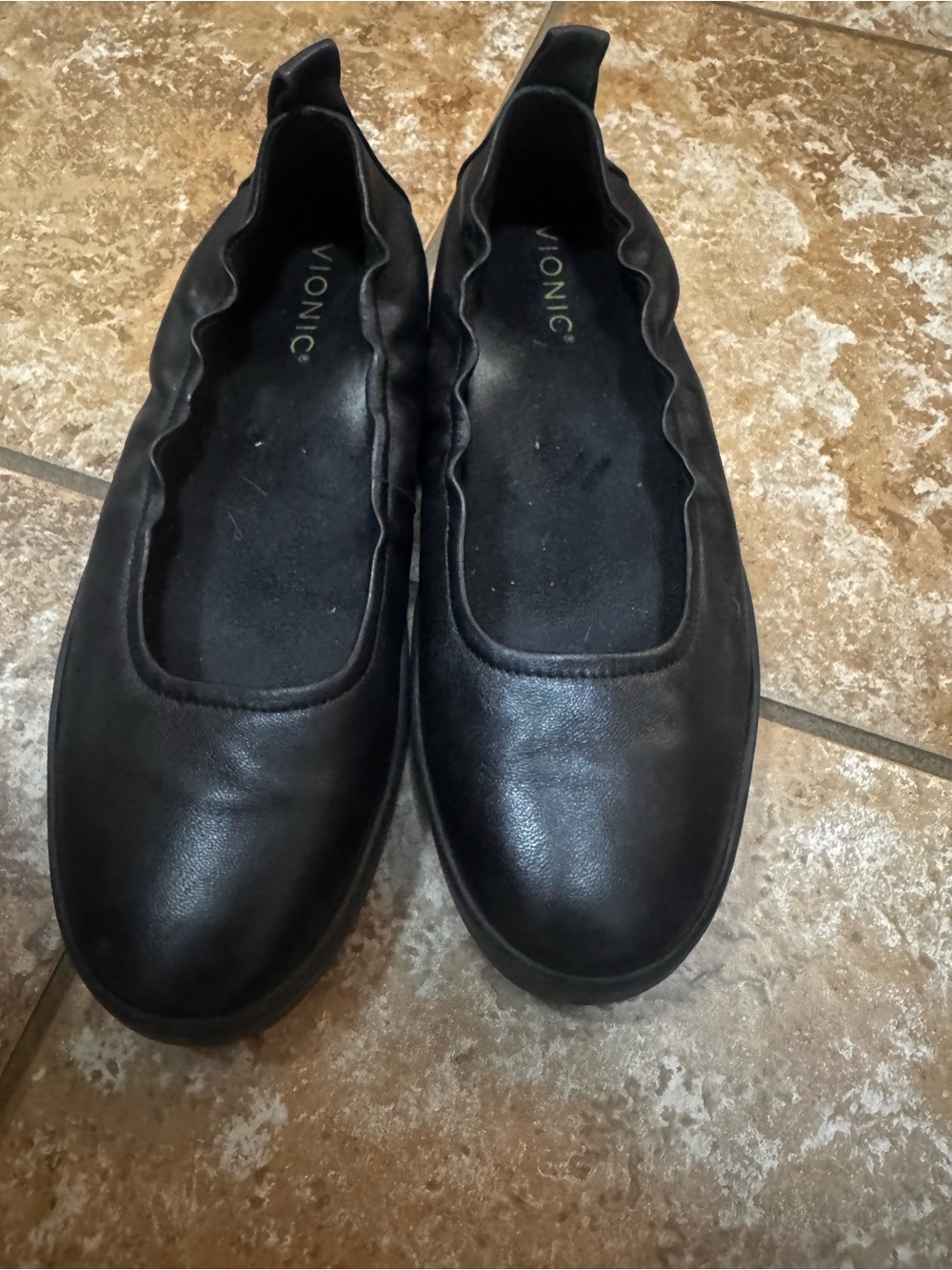 Vionic Black Women's Slip-On Ballet Flats - Picture 2 of 4